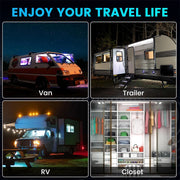 2PCS 120 LED RV Tronco Luce 12v/24v Roulotte Soffitto Rimorchio Camper Van Camion - immagine 8