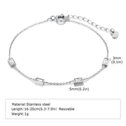 Bracciale a catena da donna color argento bracciali impilabili in acciaio inossidabile - BR-935S - immagine 14