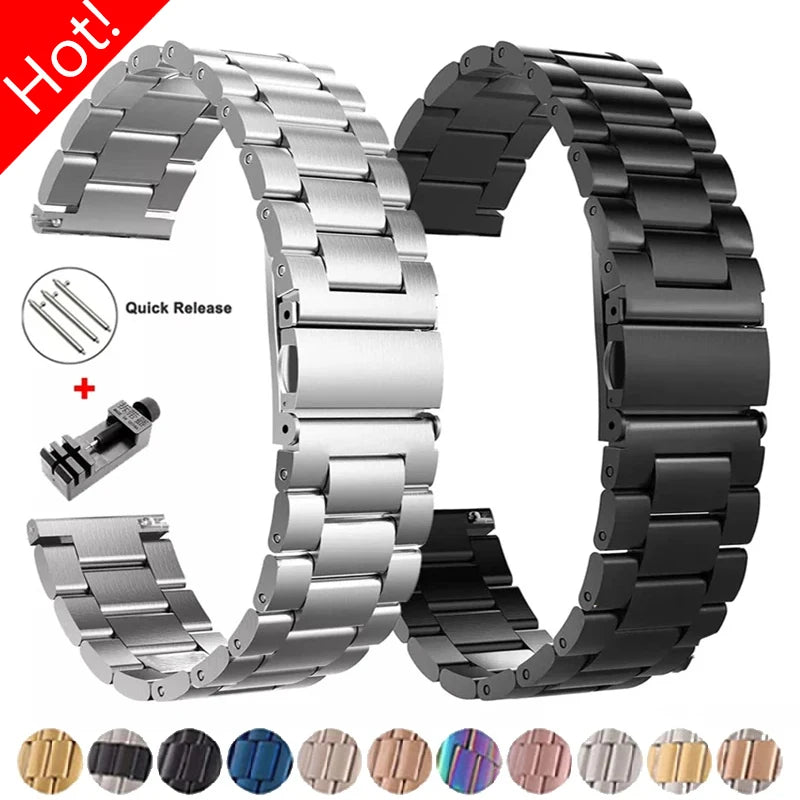 Cinturino Acciaio Inossidabile 20mm/22mm – Compatibile Samsung Galaxy Watch, Huawei GT, Amazfit - Campeda