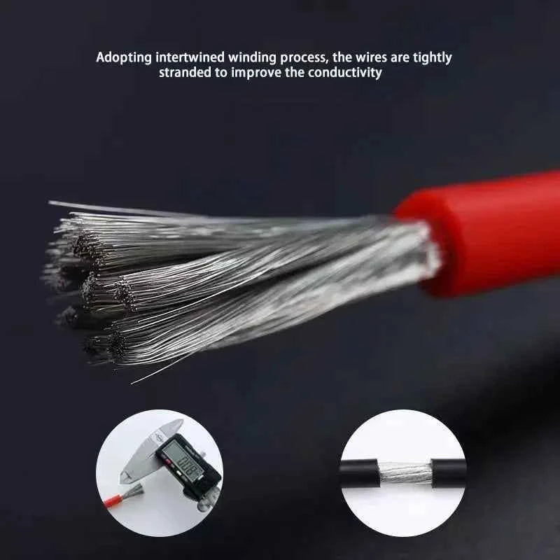 Cavo in silicone ultra morbido resistente alle alte temperature 6 8 10 12 14 16 18 20 22 24 26 28AWG rosso nero