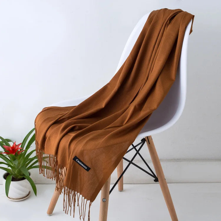 Sciarpa di Pashmina da donna Scialli Morbida sensazione cashmere Foulard viaggio - 27 - immagine 15