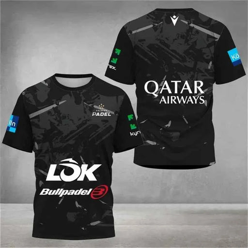 T-shirt da tennis a rapida asciugatura uomo abbigliamento estivo per padel
