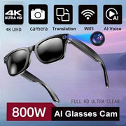 fotocamera da 800 W Occhiali AI uomo che cambiano colore traduzione intelligenti - Black sunglasses - immagine 2