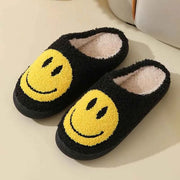 Sorriso carino Pantofole soffici da donna Inverno Interno Punta chiusa Pantofole calde per coppia Donna antiscivolo Tacco piatto Pelliccia Scivoli per la casa Scarpe