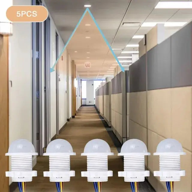 2PCS PIR Rivelatore del Sensore di Movimento Smart Switch Casa Interno Esterno Luce A Infrarossi 110V 220V Modalità di Ritardo Regolare Interruttore di Illuminazione