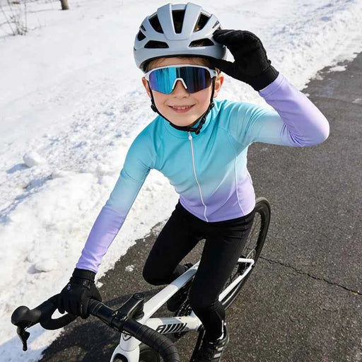 Maglia Ciclismo Invernale CINESSD per Bambini Maniche Lunghe