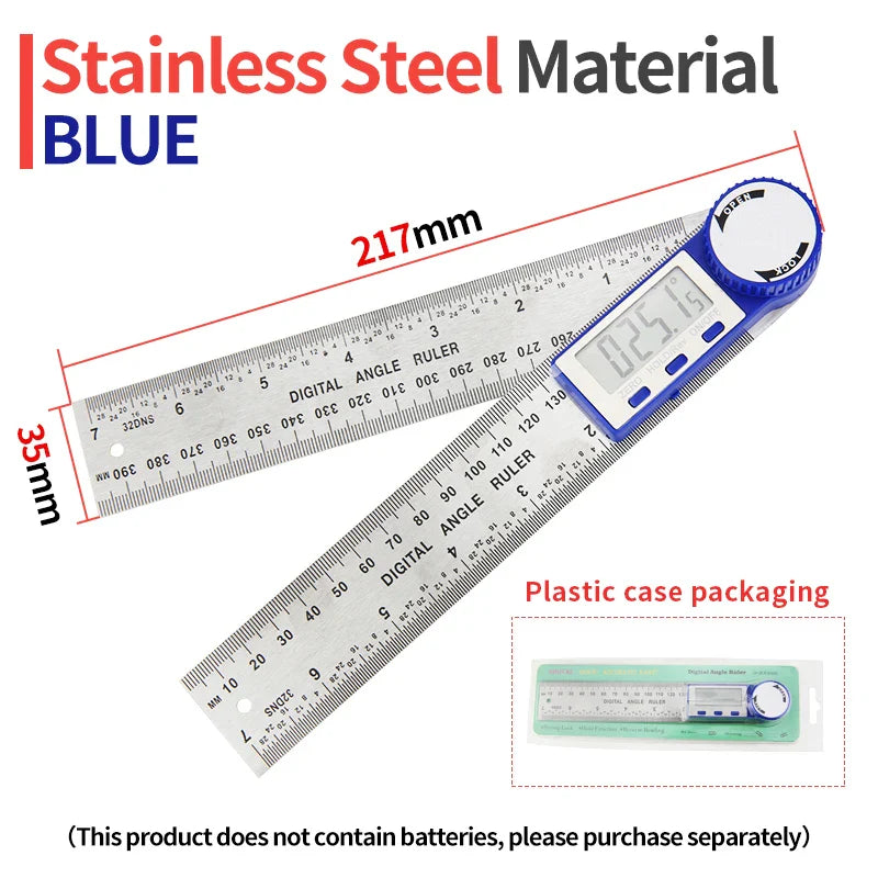 Goniometro Goniometro elettronico Calibro digitale Strumento di misurazione dell'angolo Righello multi-angolo Strumenti per la lavorazione del legno Misuratore di angolo 360