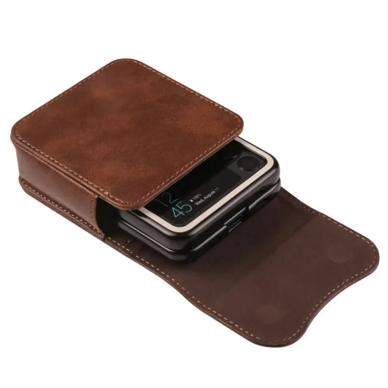 Schermo pieghevole Flip in pelle premium Proteggi per Samsung Z 7 6 5 - immagine 3