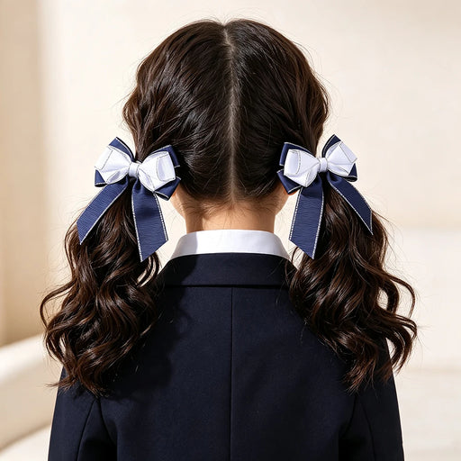 Fiocchi per capelli bambine set da 2 pezzi graziosi a doppio strato