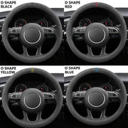 Coprivolante Auto 37-38 cm in Pelle Scamosciata Premium – Antiscivolo, Traspirante e Avvolgente, Copri Volante Universale Accessori Interni Auto - Campeda