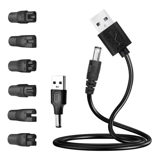 6/78 pezzi per tutti i tipi di rasoi elettrici, tagliacapelli, cavo di alimentazione, caricabatterie di ricambio 5V, cavo adattatore USB, convertitore DC