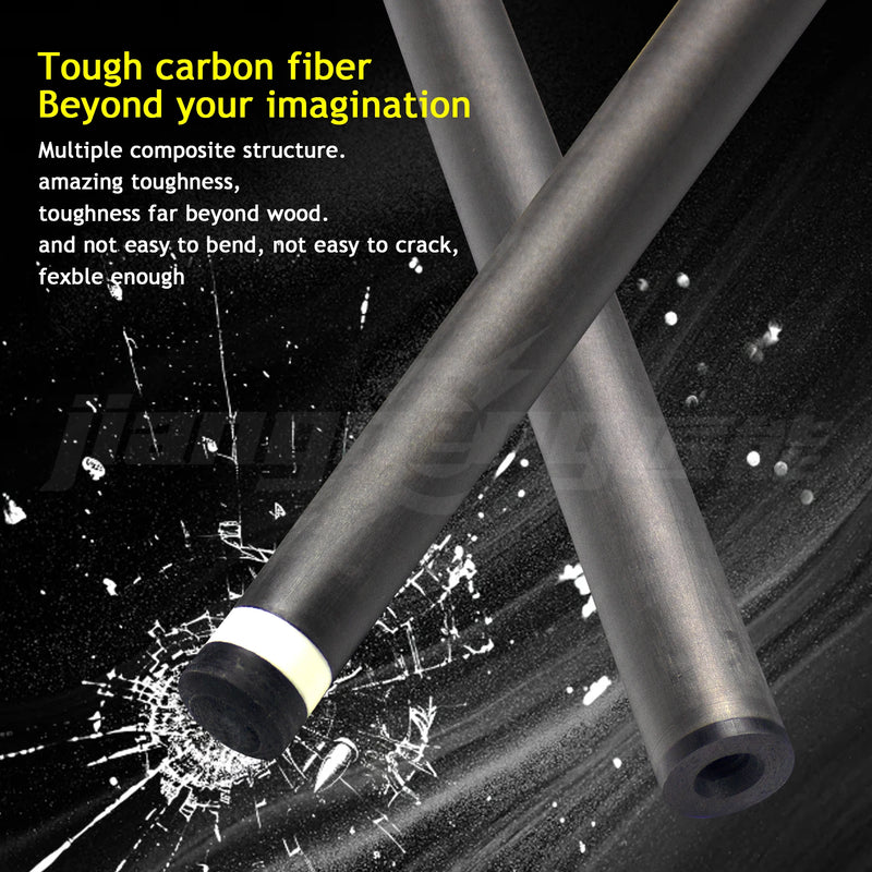 Punta Stecca Biliardo 12,5 mm in Fibra di Carbonio 3/8×8 – Avambraccio Professionale High Performance - Campeda