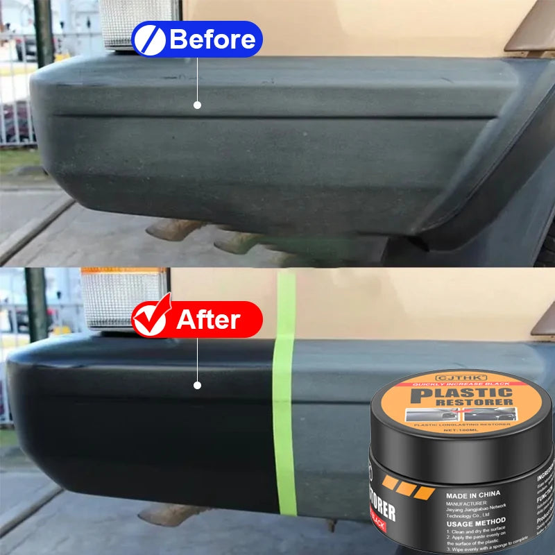 Restauratore di plastica per auto Ritorno al nero lucido Interni Pelle e pannello