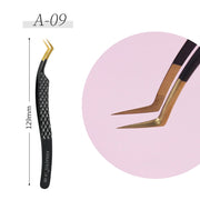 ANNAFRIS Pinzette per ciglia con punta in fibra di fascia alta acciaio inossidabile - A09 Lash Tweezer