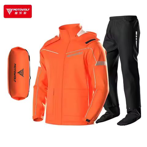 Impermeabile moto uomo tuta antipioggia riflettente giacca antivento pantaloni divisa