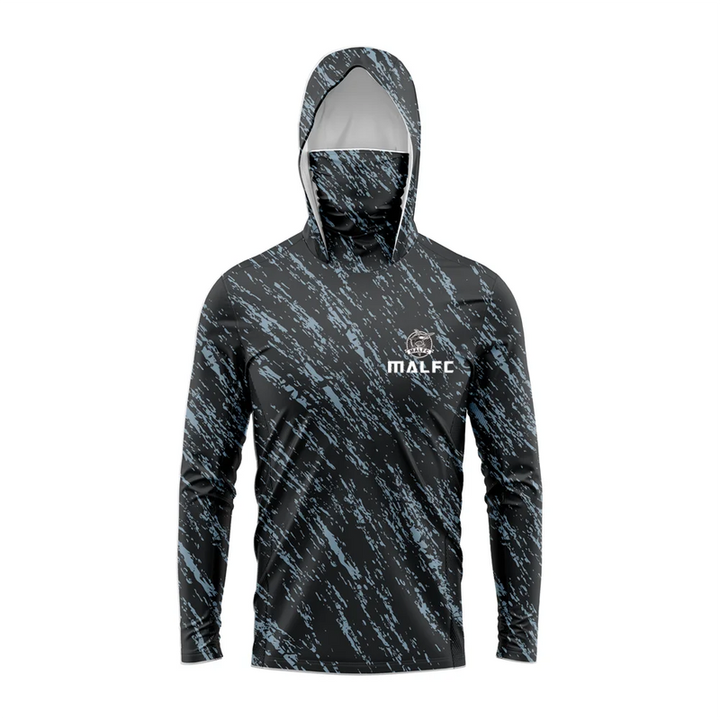 MALFC Camicia da pesca con cappuccio uomo maglietta a maniche lunghe protezione UV - S XTW78 - immagine 15