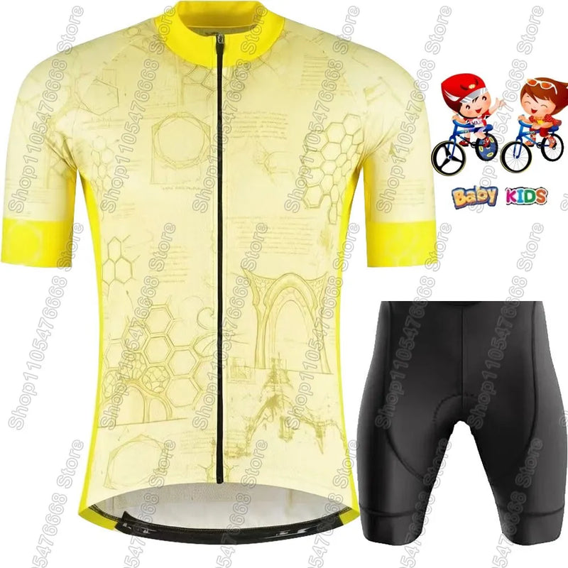 Set Maglia Ciclismo Bambini Tour Francia Wout Van Aert - 2026 Set 3 XS(Height85-94cm) - immagine 22