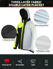 Completo Impermeabile da Moto con Allarme LED Livello Tempesta - immagine 2