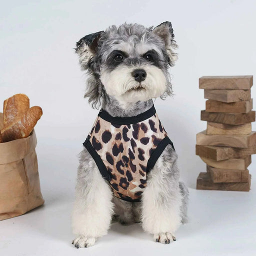 ultimo gilet con stampa leopardata per animali domestici