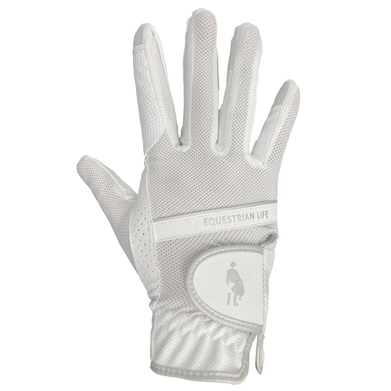 Guanti per Sport Equestri in Rete Elastica - S BIANCO - immagine 2