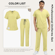 Abbigliamento da lavoro uomo Scrub clinici alla moda Set Uniformi mediche ospedaliere - immagine 8