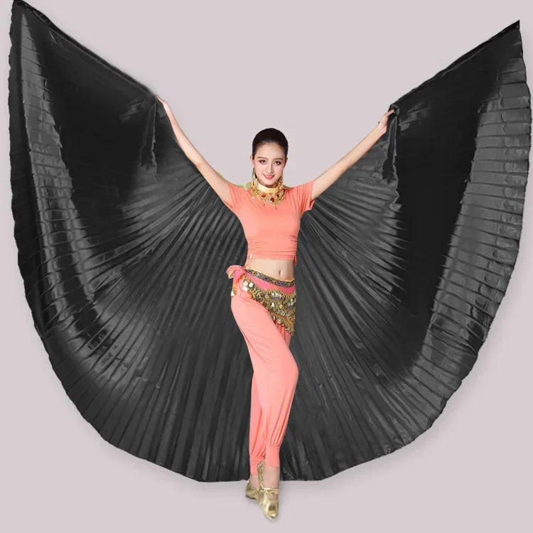 Ali d'Oro per Danza del Ventre Attrezzatura Spettacoli - Black Back Not Open - immagine 3