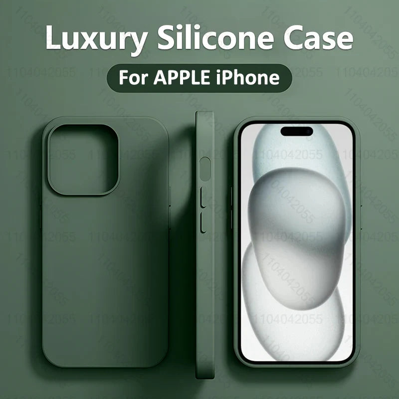 Custodia per telefono in silicone liquido di lusso per APPLE iPhone 11 13 12 14 15 16 Pro Max Custodie per iPhone 15 Plus Custodia protettiva antiurto