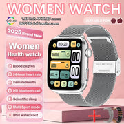 nuove donne uomini AI Smart diagnosi orologio HRV PPG pressione sanguigna - Sliver Mesh Belt 2A - immagine 6