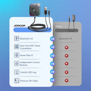 Adattatore per auto Joyroom Bluetooth 6.0 AUX con doppio microfono potenziato e - immagine 8