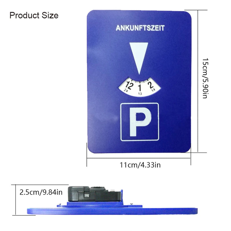 Disco di Parcheggio Portatile in Plastica con Timer per Visualizzazione Orario Arrivo