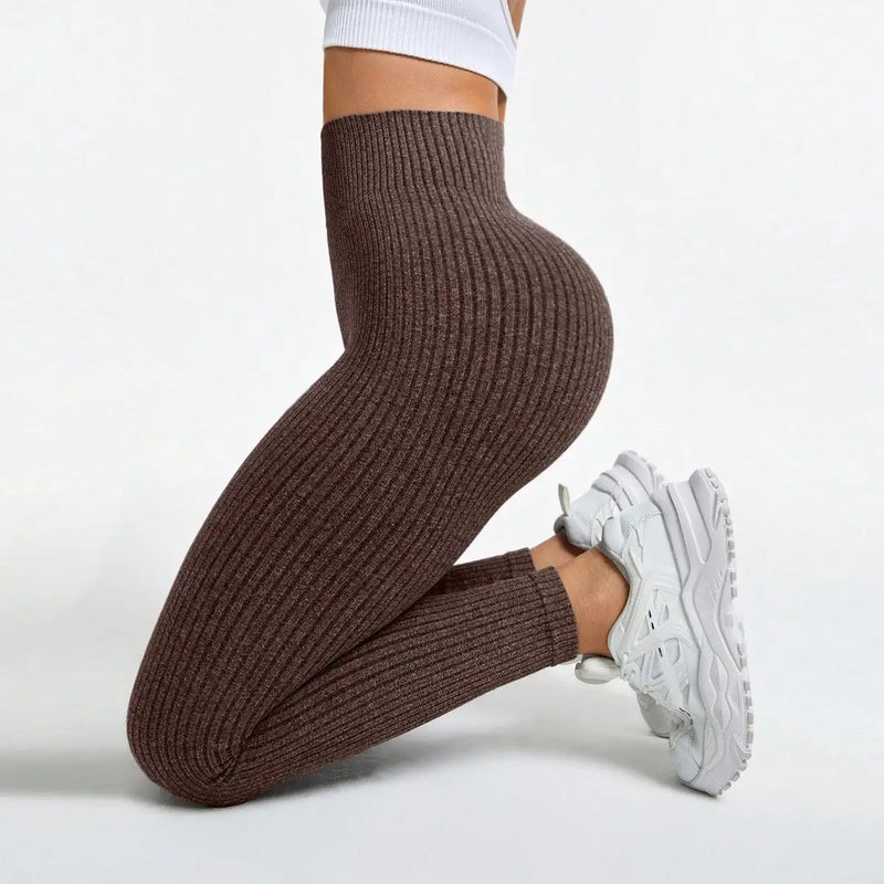 Leggings sportivi da donna Pantaloni yoga senza cuciture con controllo della pancia - immagine 10