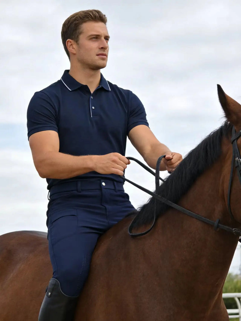 Pantaloni da equitazione semi-siliconati per uomo - immagine 6