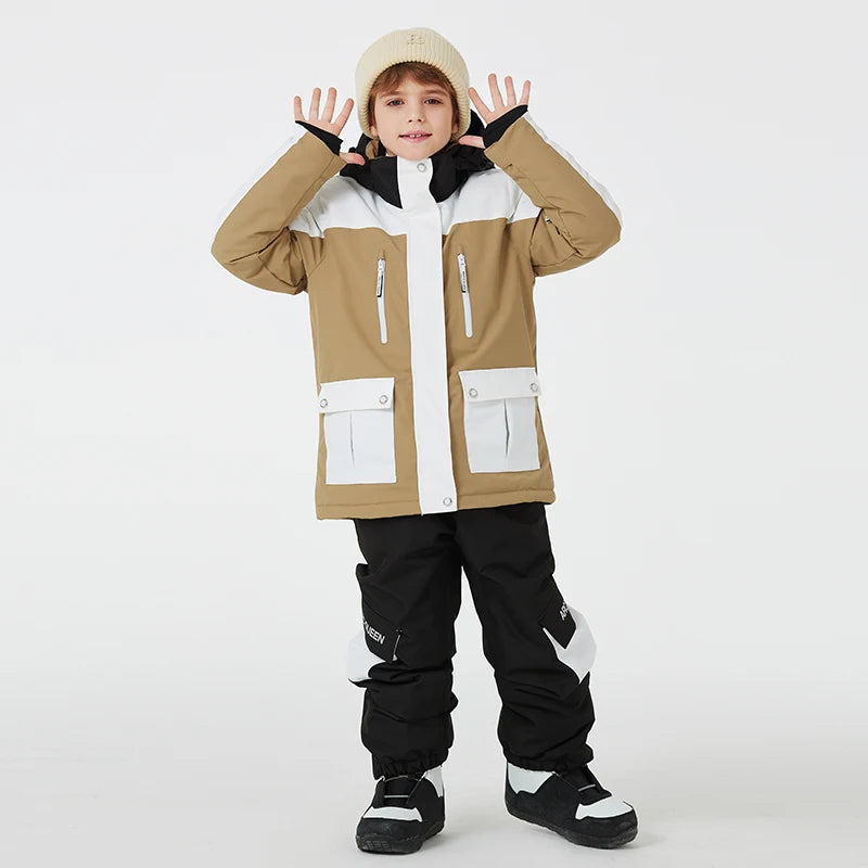 -30 Tuta da neve per bambini Set di abbigliamento snowboard - immagine 4