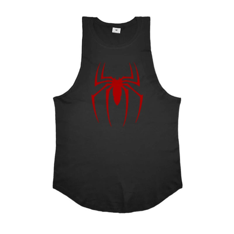 Canottiere da corsa stampate con ragno rosso T-shirt senza maniche traspirante in - immagine 9