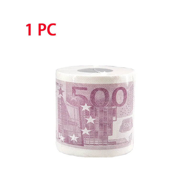 Carta igienica Euro simulata creativa a 2 strati, divertente carta igienica Euro, carta igienica creativa in rotolo, carta igienica per oggetti di scena