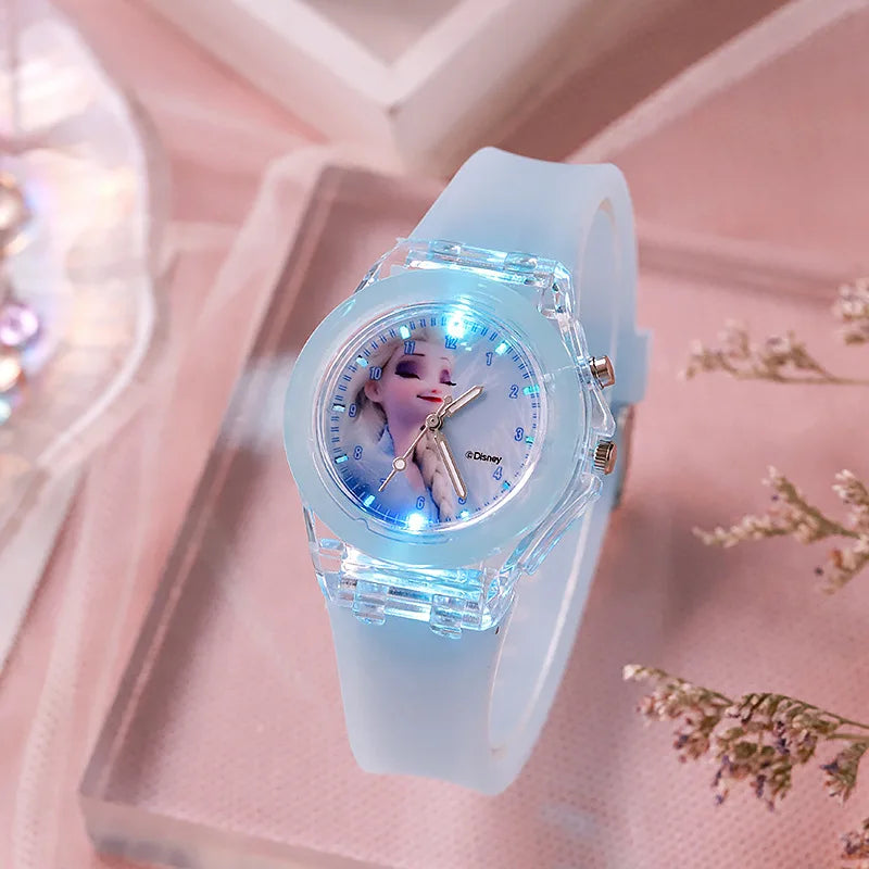 Simpatici orologi per bambini di Topolino Minnie con cinturino in silicone luce flash - immagine 4