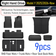 Tappetini Tesla Model Y Juniper 2025-2026 – Set Completo Bagagliaio + Schienale + Cargo Liner Impermeabili Antigraffio Accessori Interni - Campeda