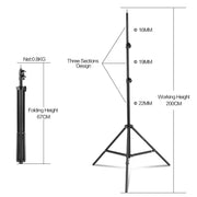 Treppiedi per selfie da 200/170/150/55 cm in alluminio - immagine 2