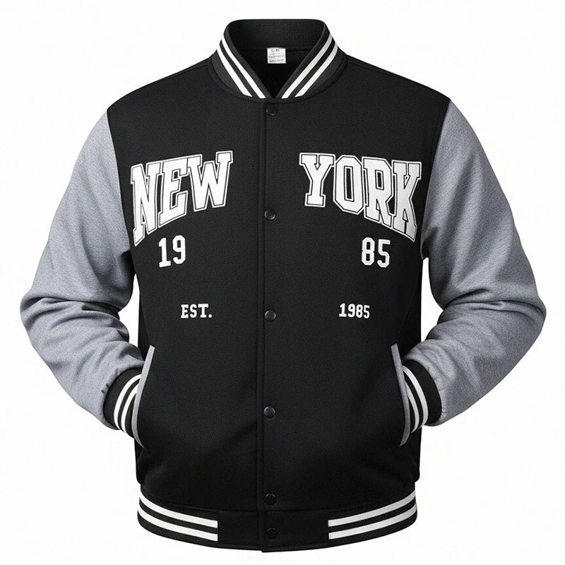 Giacche da Baseball Stile American College Abbigliamento Streetwear Uomo - immagine 3