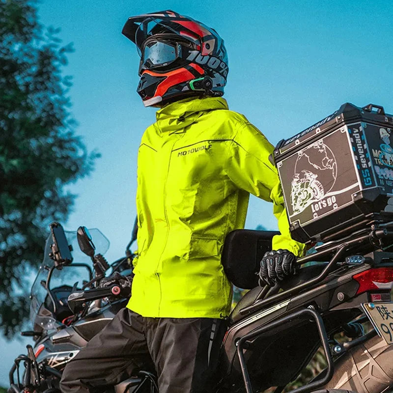 Tuta da pioggia per moto impermeabile divisa Giacca e pantaloni ciclismo Leggero - immagine 5