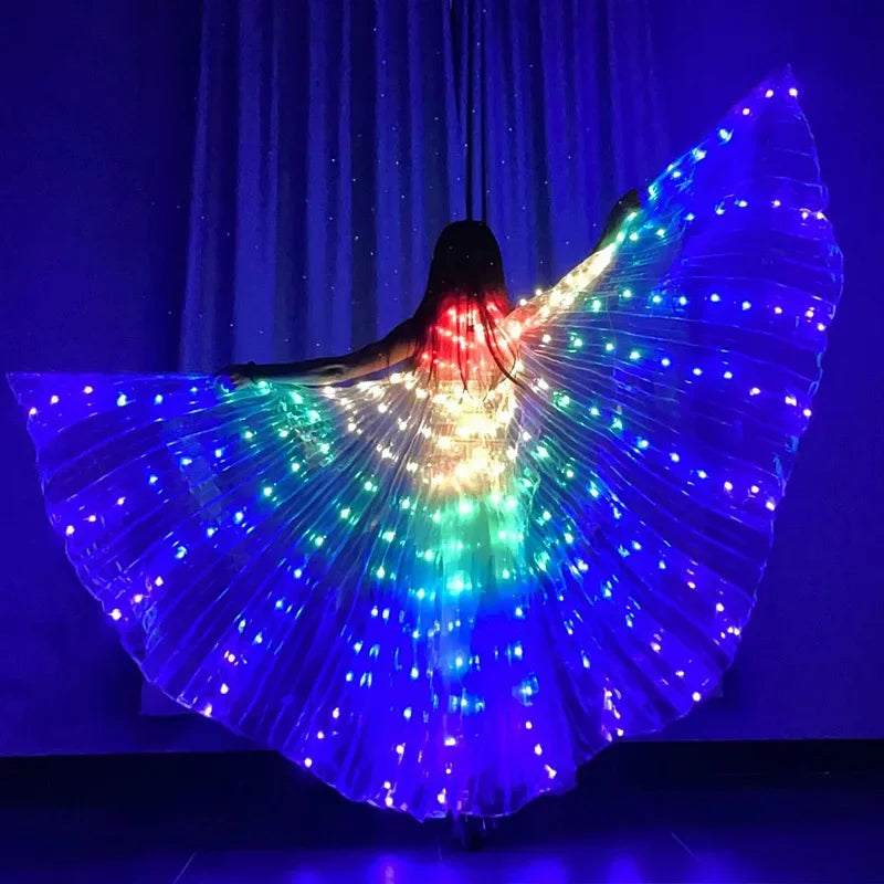 Ali a LED di danza del ventre Isis Ala Halloween Prop Lampada brillante - immagine 5