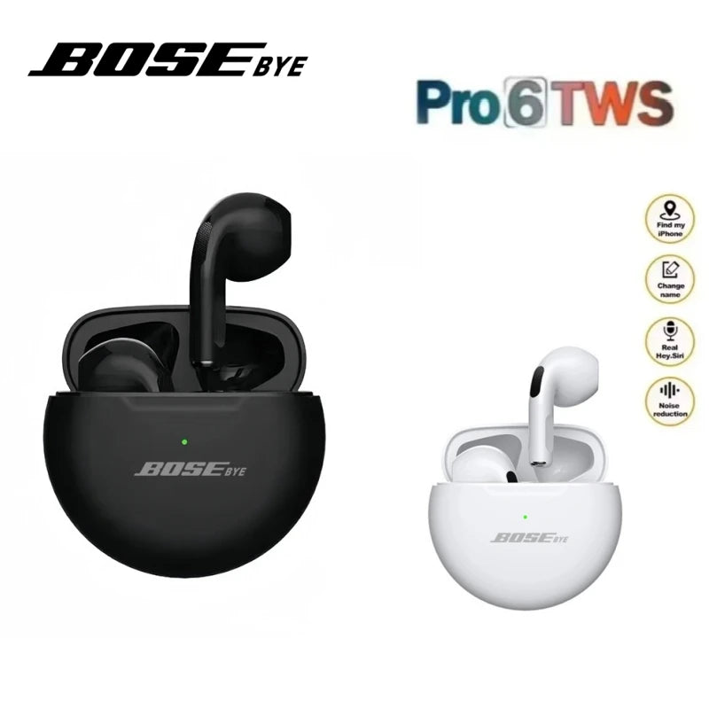 Originale Per BOSEbye Air Pro 6 Auricolare TWS 9D HIFI Auricolare Bluetooth Musica Auricolari Per IPhone Android Wireless Pods Cuffie