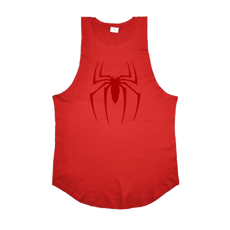 Canottiere da corsa stampate con ragno rosso T-shirt senza maniche traspirante in - immagine 11