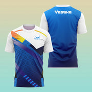 Camicia da allenamento per ping pong alla moda Maglietta estiva uomo Uniformi tennis - immagine 13