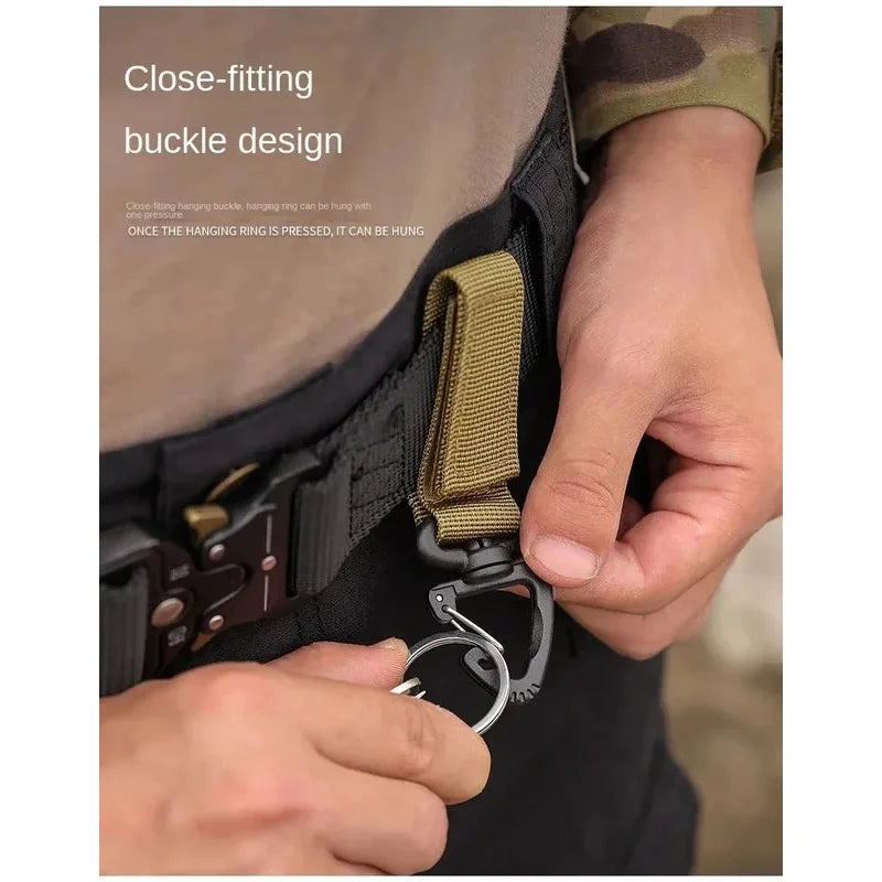 Clip Tattica MOLLE Porta Chiavi – Moschettone Nylon per Cintura e Zaino (1/2/3 Pezzi) Accessorio Outdoor EDC - Campeda