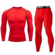 2 pezzi tuta sportiva a compressione da uomo allenamento elastico set yoga jogging - immagine 8