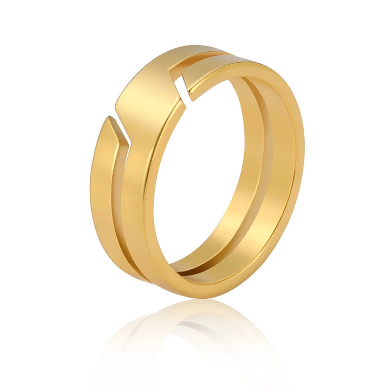 Anello in acciaio inossidabile Skyrim per uomo donna Anelli per dito casual minimalista nero 2025 Coppia gioielli Regalo di nozze per l'amante