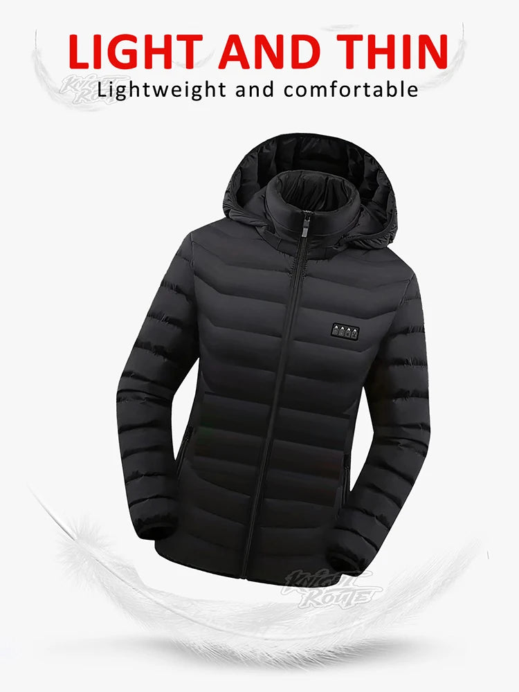 Elegante cappotto riscaldato invernale da donna 21/15/2 Aree di riscaldamento - immagine 5
