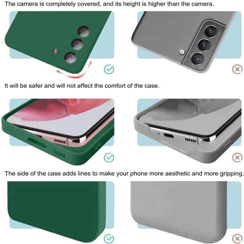 Custodia in silicone liquido di lusso per Samsung S25 S24 Galaxy S20 S21 S22 S23 FE Plus Note10 20 A52 A31 A41 A71 A51 A72 A70 A50 Coque