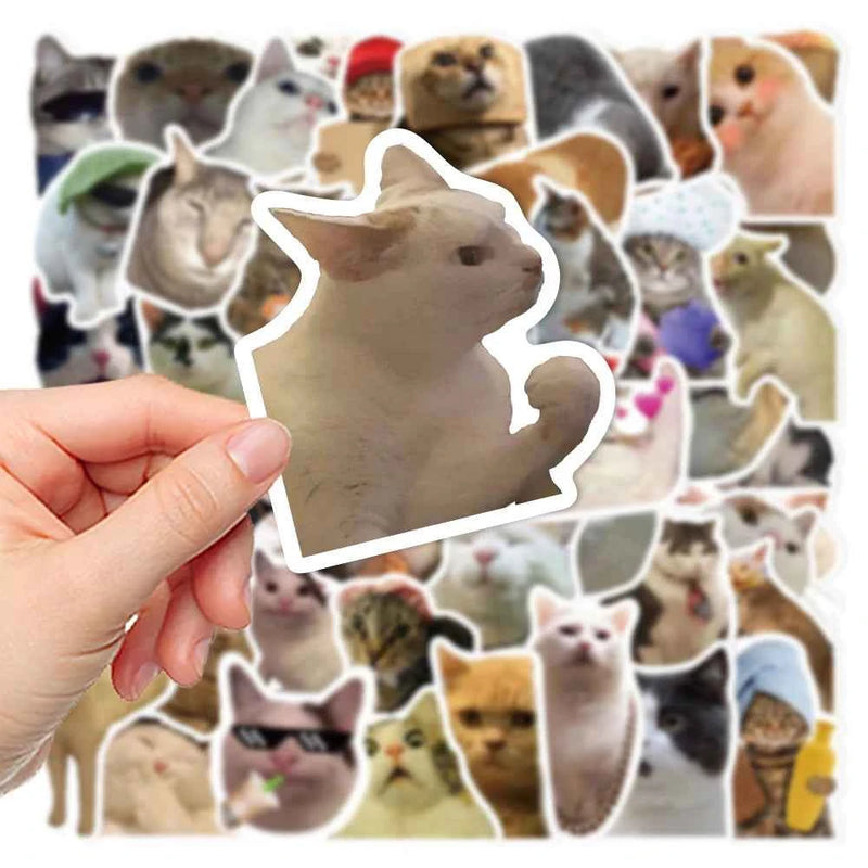 10/30/50PCS Divertente Simpatico Gatto Adesivi Cartoon Decalcomanie Tazza di Cancelleria Chitarra Telefono Bicicletta Laptop Bagagli Auto Graffiti Giocattoli